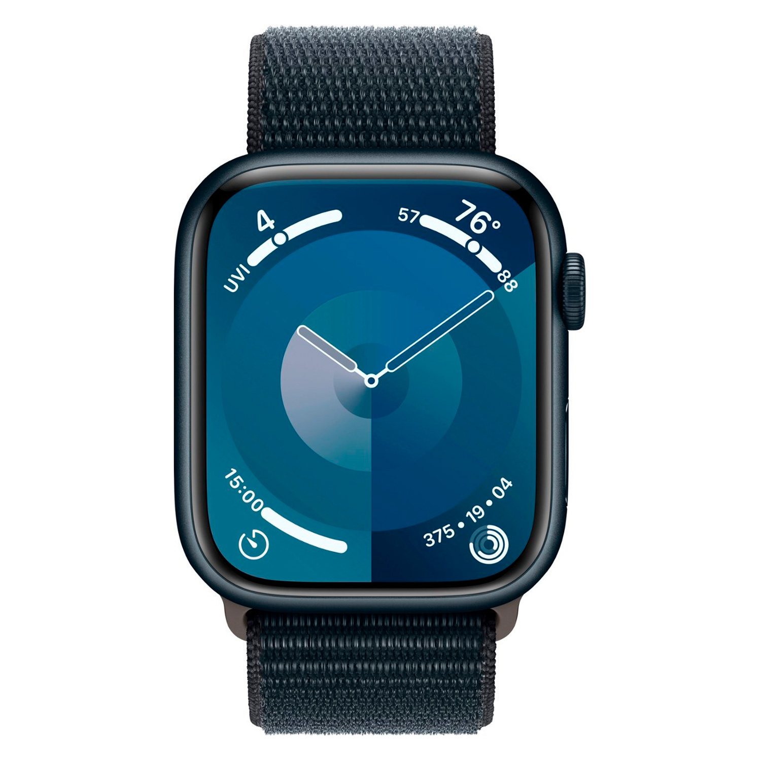 Apple Watch Series 9 MR9C3LW/A Caixa Alumínio 45mm Meia Noite - Loop Esportiva Meia Noite S/L