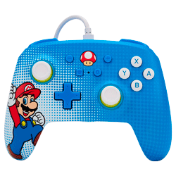 Controle Power-A Enhanced wired para Nintendo Switch - Mario pop art (PWA-A-02733)