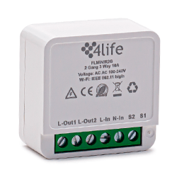 Interruptor Smart Switch 4life FLMINIR2 / Wi-Fi / Bivolt - Branco
