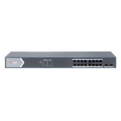 Hub Switch Hikvision DS-3E1518P-SI 16 Portas Gigabit 16POE 1000Mbps - Preto