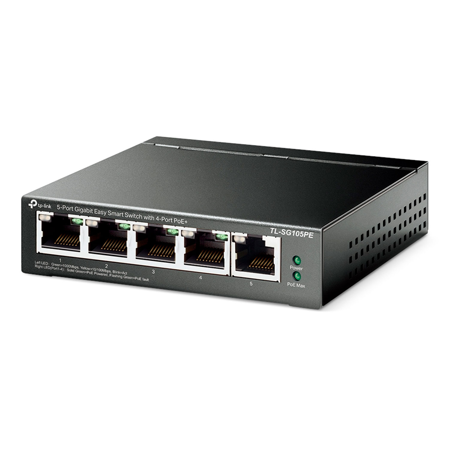 Hub Switch TP-Link TL-SG105PE 5 Portas Gigabit 4POE 1000Mbps - Cinza