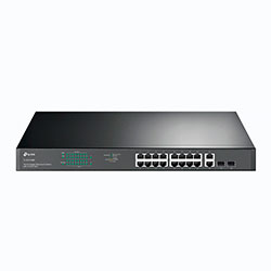 Hub Switch TP-Link TL-SG1218MP 18 Portas 16POE + Rackmount 2SFP - Cinza