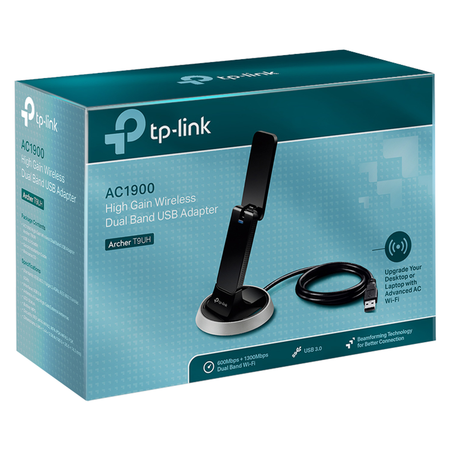 TP-Link Archer T9UH AC1900 Dual Band WiFi USB Adapter - Preto