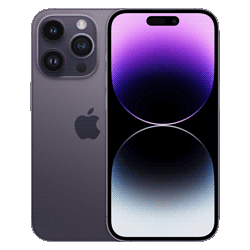 Celular Apple iPhone 14 Pro A2650 128GB / 5G / ESIM / Tela 6.1''/ Câmeras de 48MP+12MP+12MP e 12MP - Deep Purple