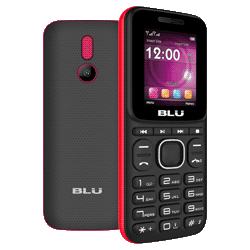 Celular Blu Z4 Music Z252 32MB / 32MB RAM / Dual SIM / Tela de 1.8"/ Câmera VGA - Preto e Vermelho
