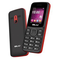 Celular Blu Z4 Z194 2G Dual SIM / 32MB / 32MB RAM / Tela 1.8" - Preto / Vermelho
