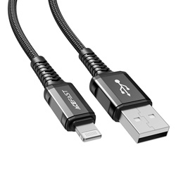 Cabo Acefast C1-02 USB-A para Lightning 1.20 Metros - Preto