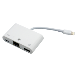 Cabo Adaptador HLD Lightning para USB-C RJ45 USB - Branco