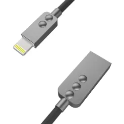 Cabo Micro USB Lightning One Techniques 1 metro / 2 em 1 - Preto