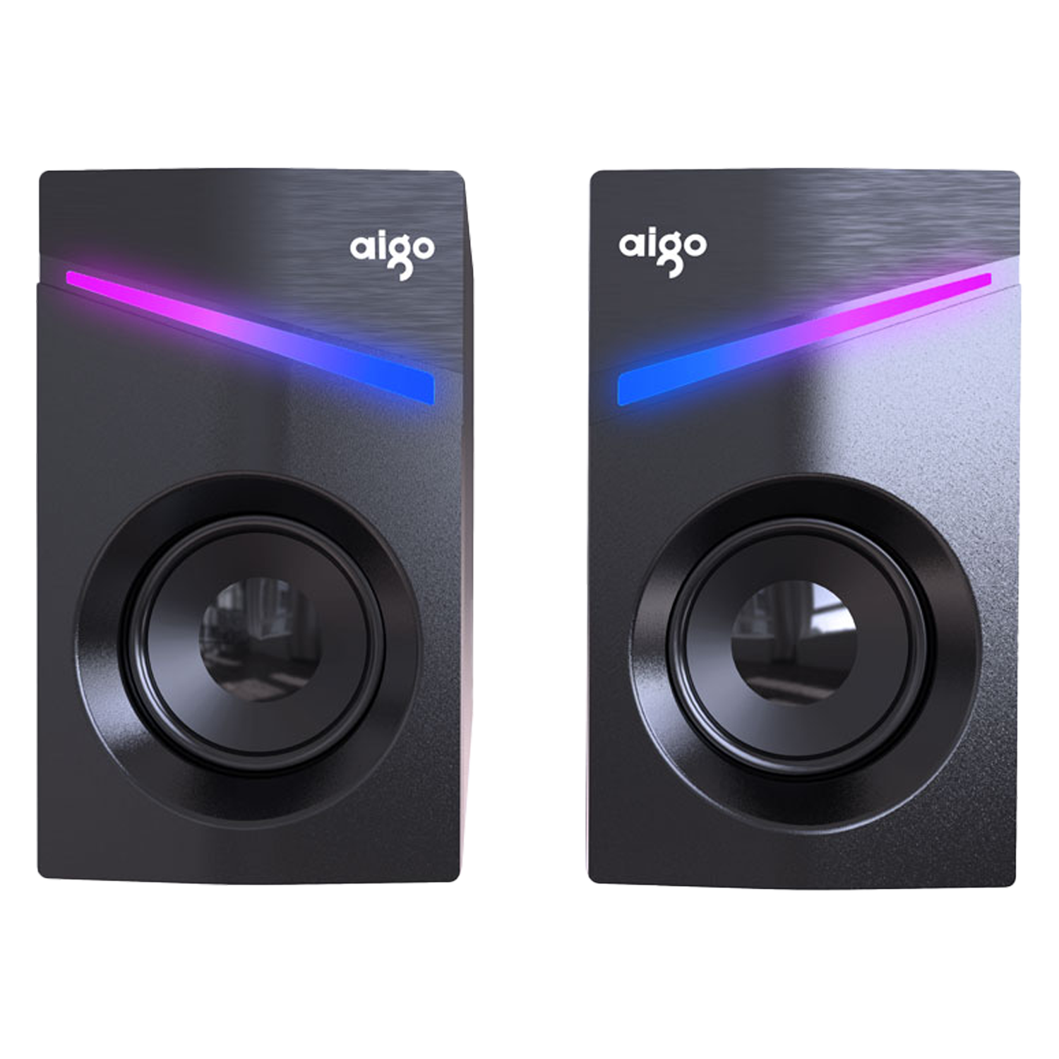 Caixa de Som Aigo S561 RGB / 1.8W*2 - Preto