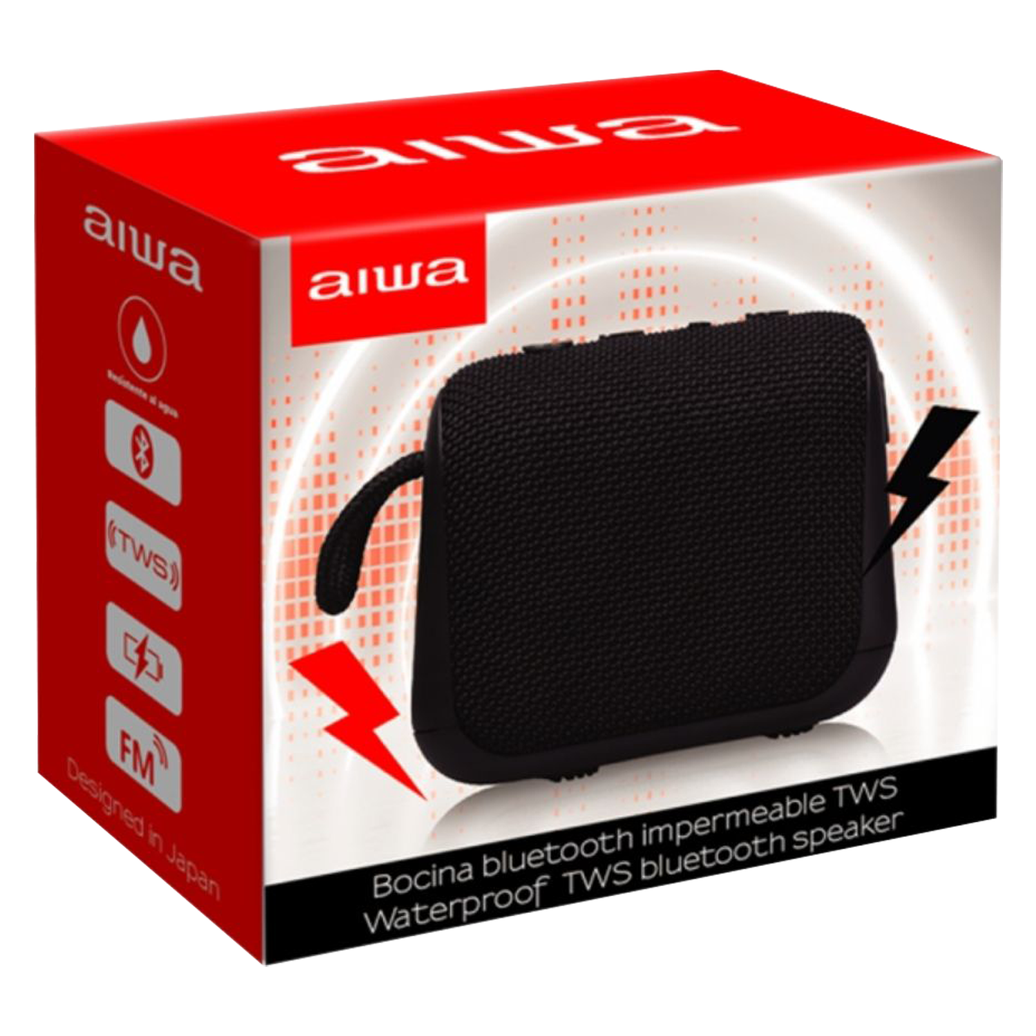 Caixa de Som Aiwa AW-KF3B Bluetooth - Preto