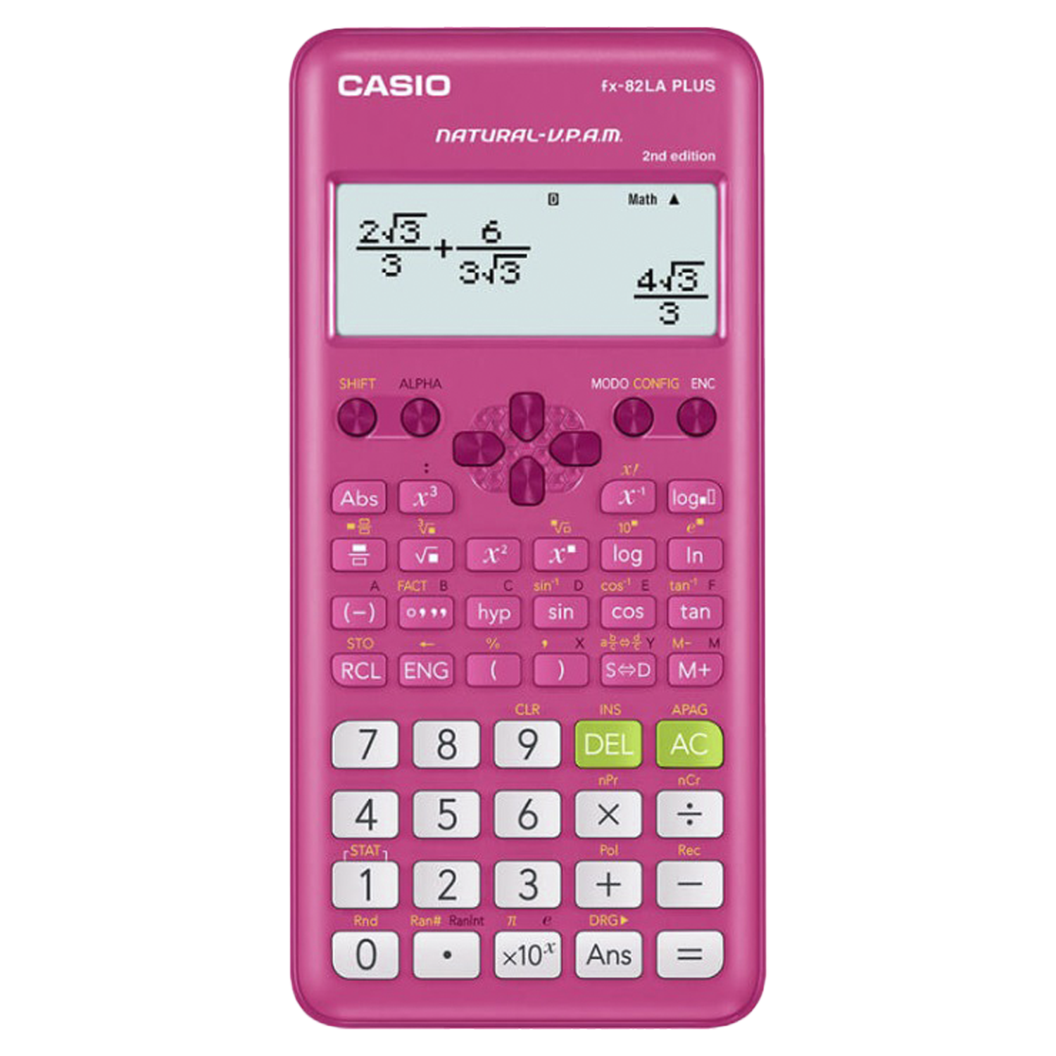 Calculadora Casio Cientifica FX-82LA Plus 2DA Edicion - Rosa