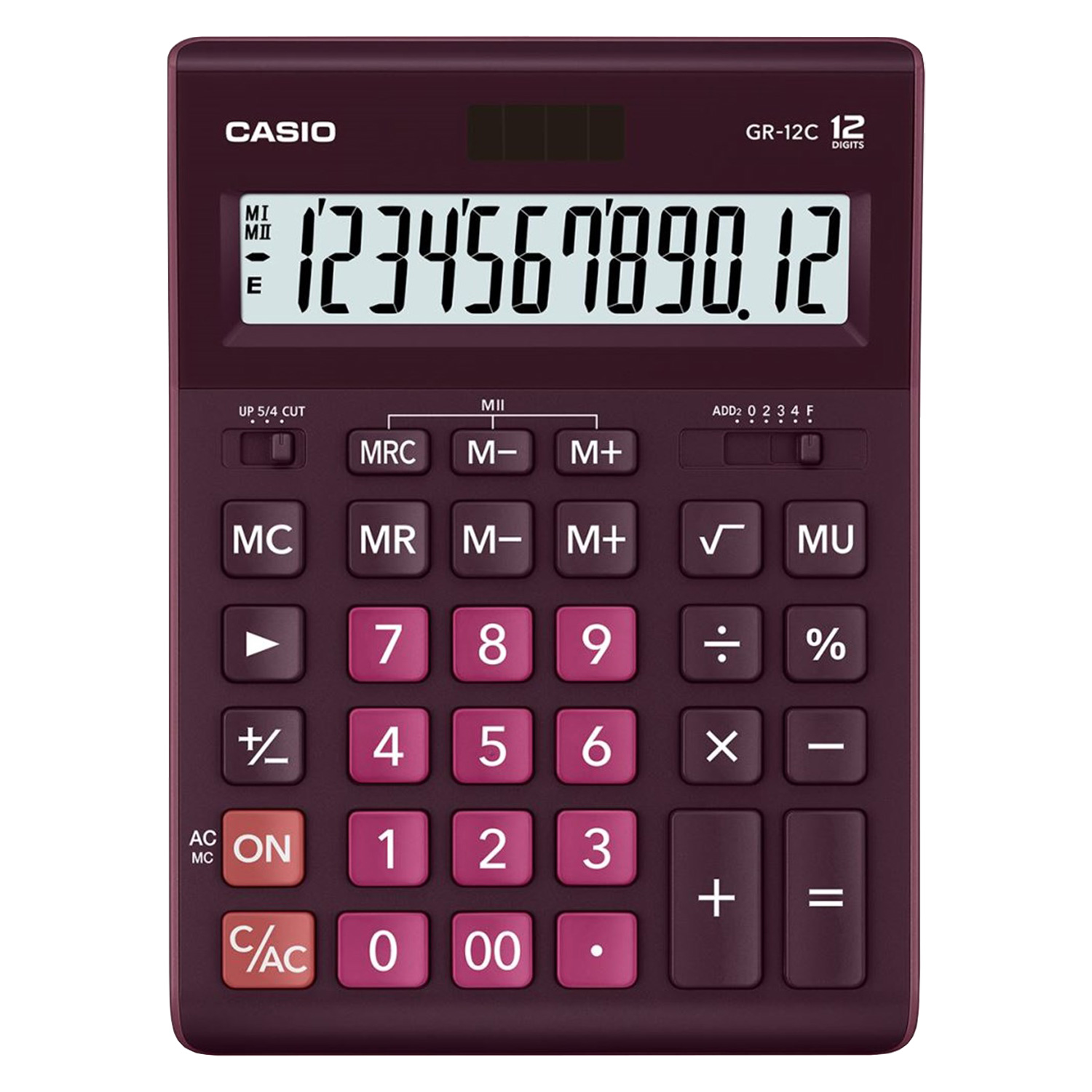 Calculadora Casio Compacta GR-12C-WR - Bordo