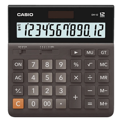 Calculadora Casio DH-12-BK-W-DP 12 Dígitos - Cinza / Preto