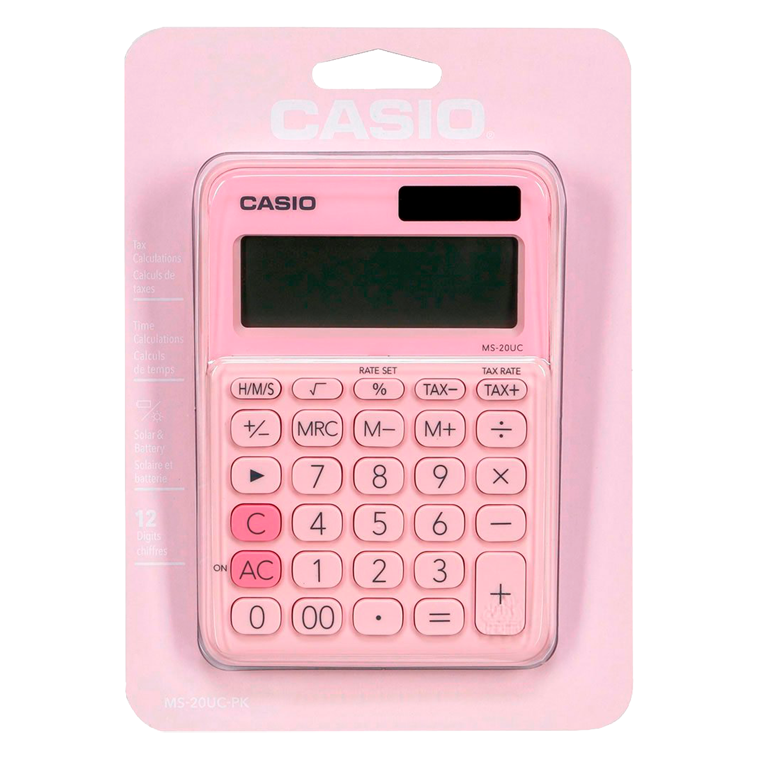 Calculdora Casio Compacta MS-20UC - Rosa