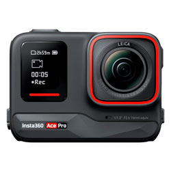 Câmera de Ação Insta360 Ace Pro CINSAAJA 48MP Wi-Fi + Adaptador - Preto
