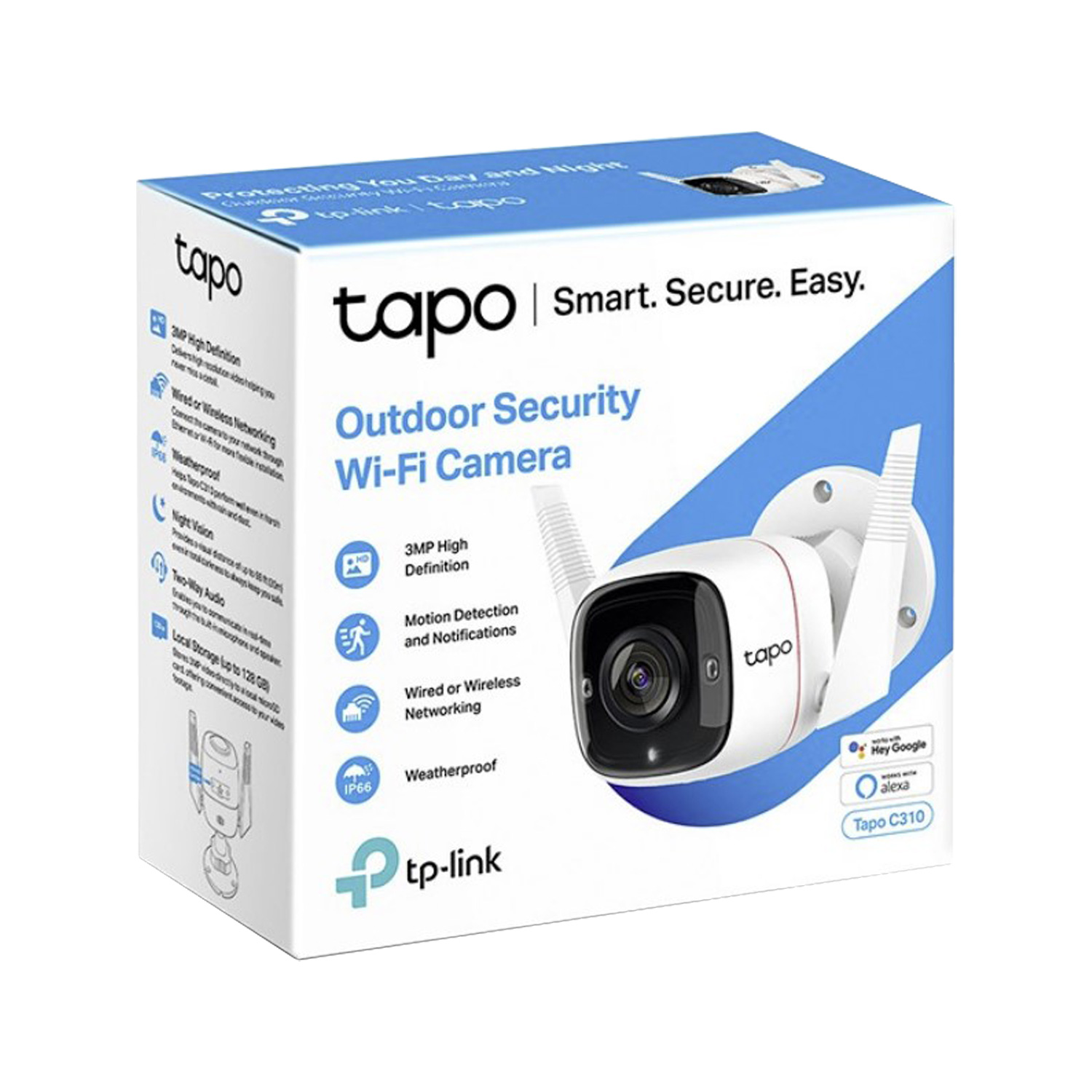 Câmera de Segurança Tp-link Tapo C310 Wifi / 3MP / 1080P - Branco
