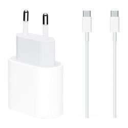 Carregador Apple MU7V2ZM 35W USB-C + Cabo para iPhone 15 - Branco