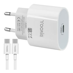 Carregador Yookie KI60 20W USB-C - Branco
