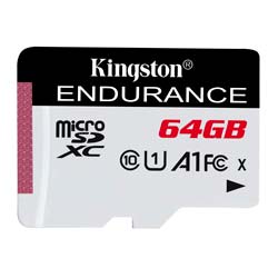 Cartão de Memória Micro SD Kingston High Endurance 64GB C10 A1 - SDCE/64GB
