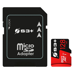 Cartão de Memória Micro SD S3+ S3SDC10V30E- C10  / 128GB 2X1