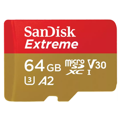 Cartão de Memória Micro SD Sandisk Extreme Action 64GB 170MBs - SDSQXAH-064G-GN6AA
