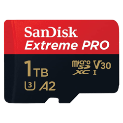 Cartão de Memória Micro SD Sandisk Extreme Pro 1TB 
- (SDSQXCD-1T00-GN6MA)
