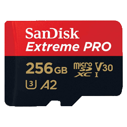 Cartão de Memória Micro SD Sandisk Extreme Pro 256GB 140MBs - SDSQXCD-256G-GN6MA