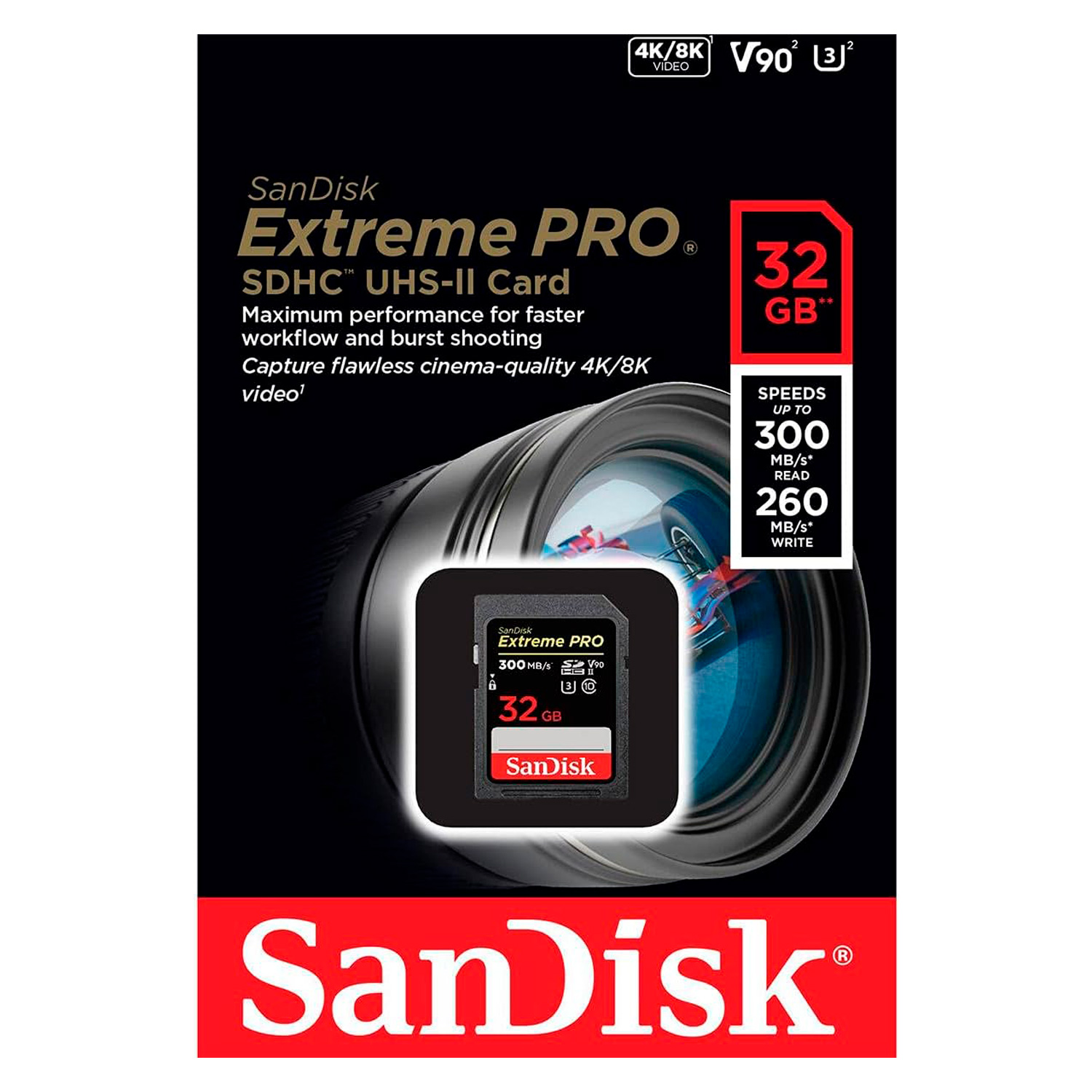 Cartão de Memória Micro SD SanDisk Extreme Pro 32GB 300Mbs - SDSDXDK-032G-GN4IN