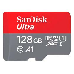 Cartão de Memória Micro SD SanDisk Ultra 128GB 140MBs - SDSQUAB-128G-GN6MN