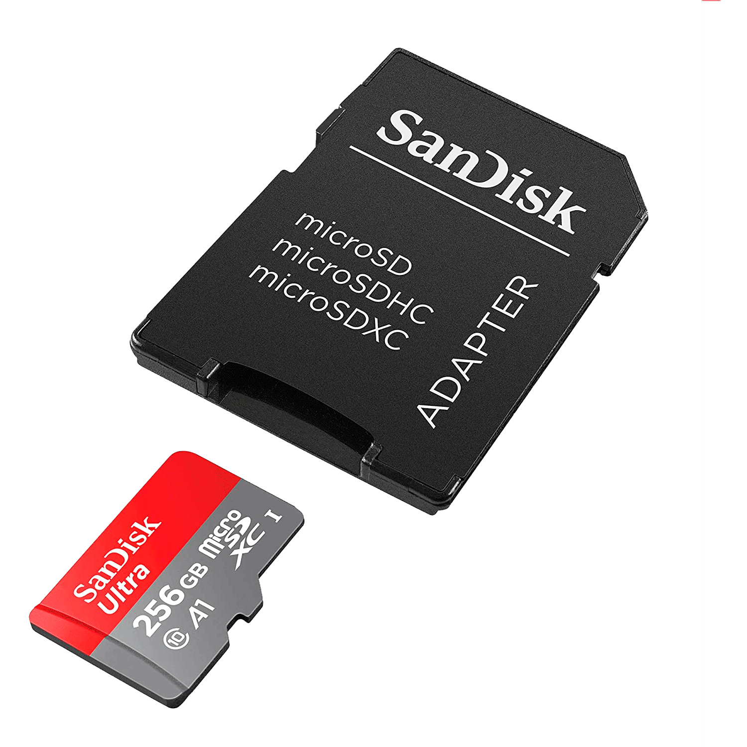 Cartão de Memória Micro SD Sandisk Ultra 256GB / C10 / 150MBS 2X1 - (SDSQUAC-256G-GN6MA)