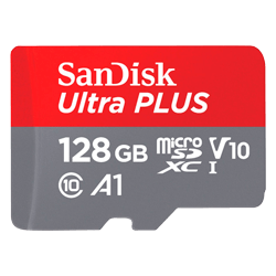 Cartão de Memória Micro SD Sandisk Ultra 2x1 128GB / 140MBS / C10 - (SDSQUAB-128-GN6MA)
