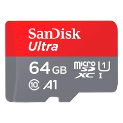 Cartão de Memória Micro SD SanDisk Ultra 2x1 64GB / C10 / 140MBS - (SDSQUAB-64G-GN6MA)