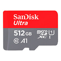 Cartão de Memória Micro SD Sandisk Ultra 512GB 150MBs - SDSQUAC-512G-GN6MN
