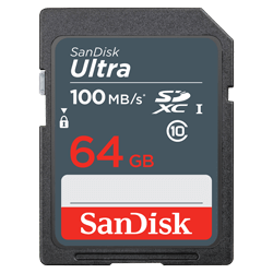 Cartão de Memória Sandisk SDXC Ultra SD / C10 / 64GB / 100MBS - (SDSDUNR-064G-GN3IN)