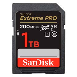 Cartão de Memória SD SanDisk Extreme Pro 1TB 200MB/s - SDSDXXD-1T00-GN4IN