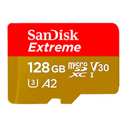 Memória Micro SD Sandisk Extreme 128GB / 190MBS - (SDSQXAA-128G-GN6MA)
