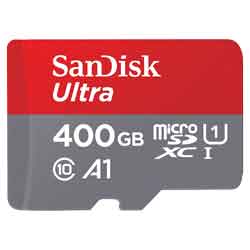 Cartão de Memória Micro SD C10 Sandisk Ultra 2x1 / 400GB / 120MB/s - (SDSQUA4-400-GN6MA)