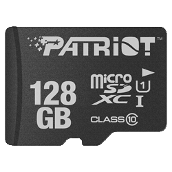 Cartão de Memória Micro SD Patriot LX Series 128GB / C10 /  U1 / SDXC  - (PSF128GMDC10)