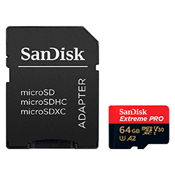 Cartão de Memória Micro SD Sandisk Extreme U3 64G / 200MBS - (SDSQXCU-064G-GN6MA)

