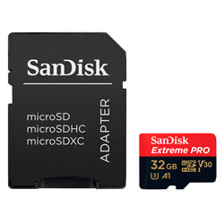 Cartão de memória Micro SD Sandisk U3 32GB 100MBS Extreme - (SDSQXCG-032G-GN6MA)