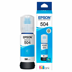 Garrafa de Tinta Epson para Ecotank T504 220 / L4260 70ml - Ciano