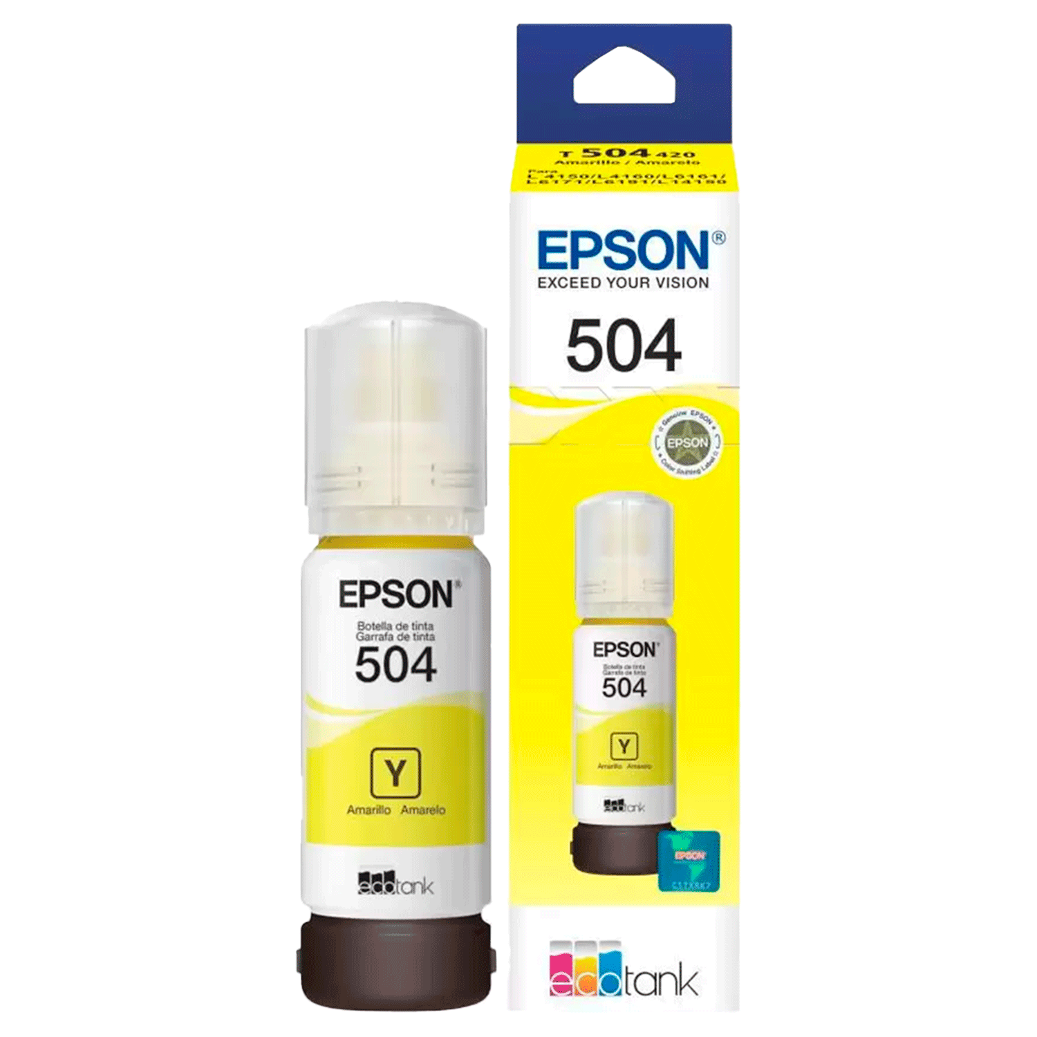 Refil de Tinta Epson T504 220 / L4260 - Amarelo