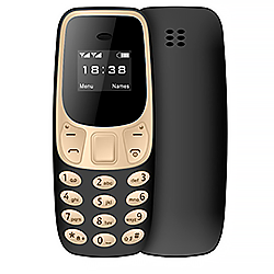 Celular Mini Super Small BM10 Dual SIM - Preto / Dourado (Replica Nokia)