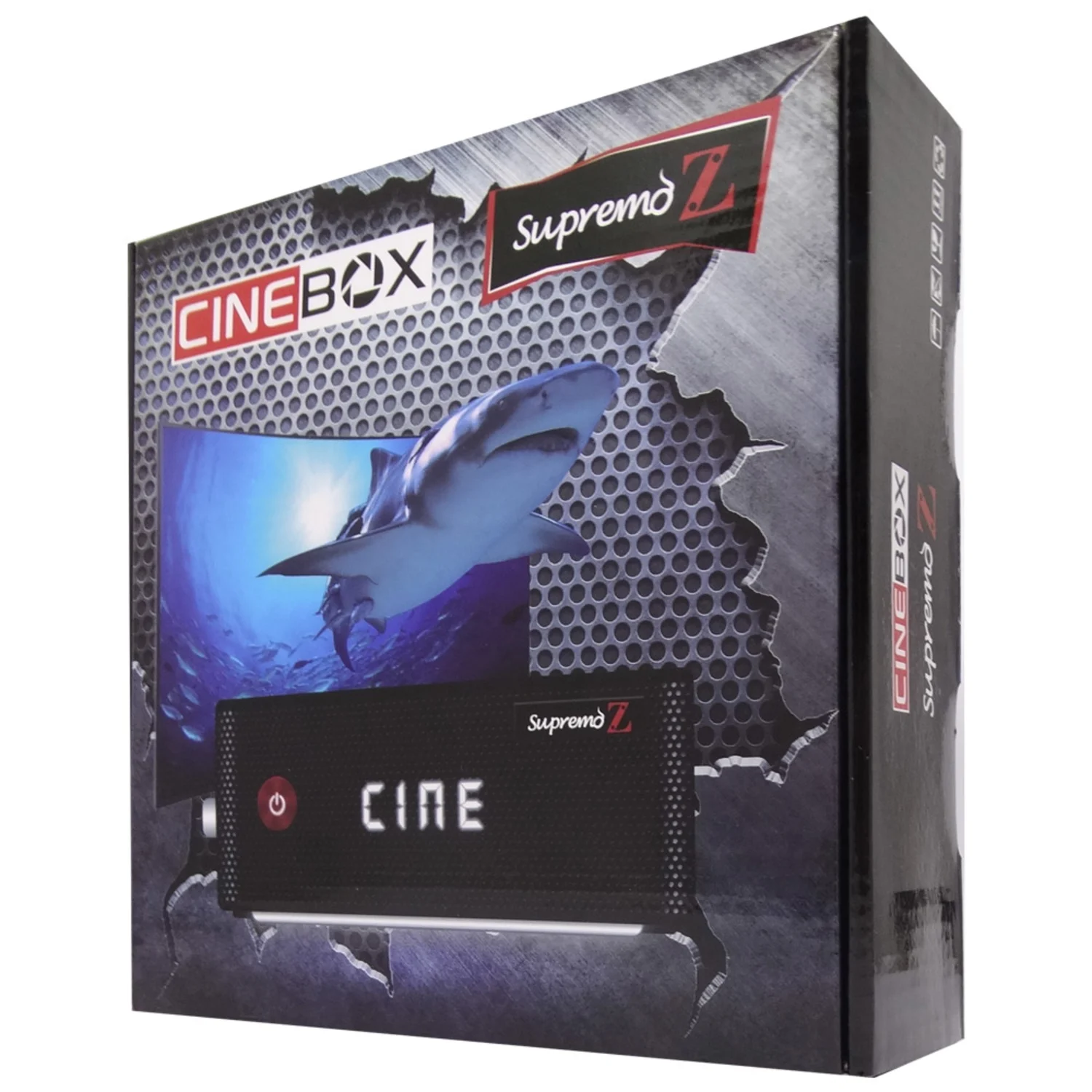 Receptor Cinebox Supremo Z 4K / IKS / SKS / IPTV / VOD / Wifi Interno - Preto