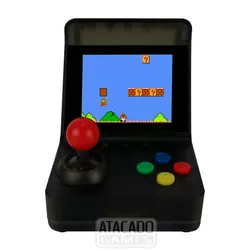 Console Retro Arcade Mini 32Bit / 520 Jogos em 1 - Preto Transparente