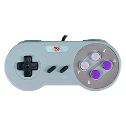 Controle Super Nintendo Play game USB - Cinza