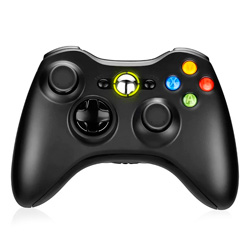 Controle Microsoft Sem Fio para Xbox 360 - Preto