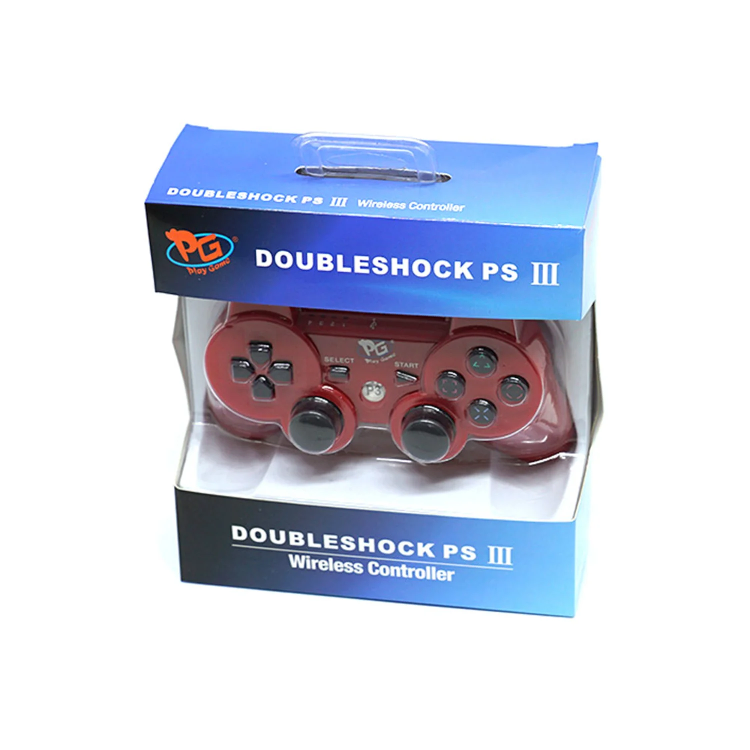 Controle Play Game Doubleshock para PS3 - Vermelho