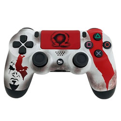 Controle Play Game Dualshock God of War Sem Fio para PS4 - Branco
